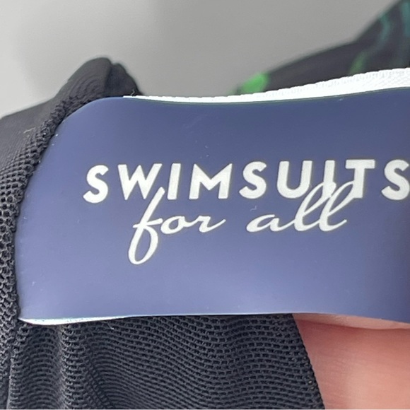 Swimsuits for All Tropical Palm Leaves Black Swimsuit Size 16 - Picture 11 of 13